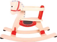 Klassisches Schaukelpferd aus Kautschukholz für Kinder ab 1 Jahr