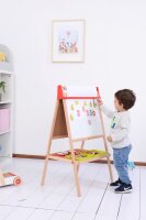 Magnetic Stand Board with Chalk and Whiteboard Side for Creative Ideas