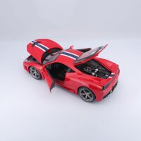 Ferrari R&P 458 Speciale 1/18 rot detailreiches Modellauto mit beweglichen Teilen