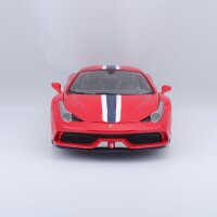 Ferrari R&P 458 Speciale 1/18 rot detailreiches Modellauto mit beweglichen Teilen