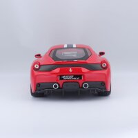 Ferrari R&P 458 Speciale 1/18 rot detailreiches Modellauto mit beweglichen Teilen