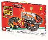 Ferrari Spielgarage mit 2 Autos 1/43 von Burago - 2...