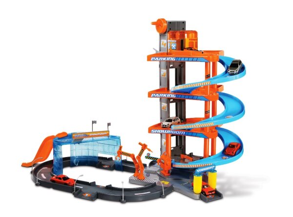 Bburago Street Fire 1/43 Mega Dealer Showroom mit 2 Modellautos und Garage