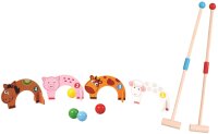 Ökologisches Kinder Krocket Set mit Tierfiguren aus...