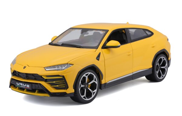 Lamborghini Urus 1/18 Yellow Model Car with Opening Doors and Steering
