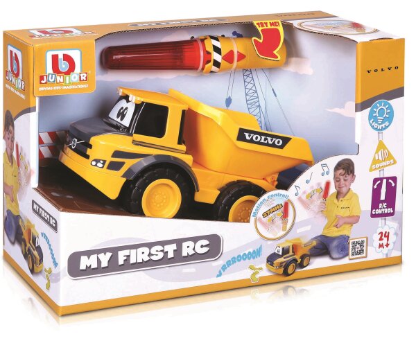 My First RC Volvo Truck mit Leuchtstab und Motorengeräuschen für Kinder