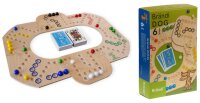 Brändi Dog 6er-Set Brettspiel für Taktik und Teamspaß mit Bridge-Karten