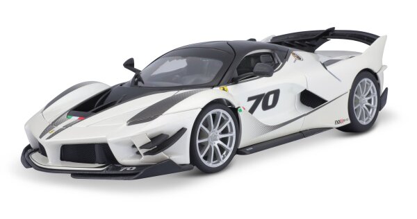 Ferrari FXX-K EVO 1/18 Modellauto Weiss mit beweglichen Teilen und Federung