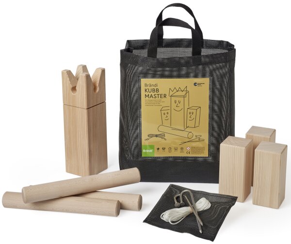 Kubb Master Wurfspiel in robuster Tragtasche für Outdoor-Spaß