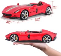 Ferrari Monza SP1 1/18 Red Model Car with Detailed Gift Box