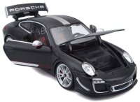 Porsche 911 GT3 RS 4.0 1/18 Black Model Car with Working Steering
