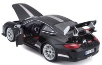 Porsche 911 GT3 RS 4.0 1/18 Black Model Car with Working Steering