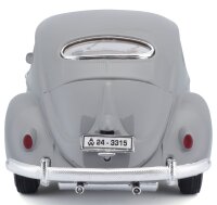 Volkswagen Käfer 1955 1/18 grau Modellauto mit funktionierendem Steuer