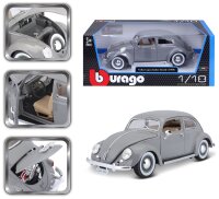 Volkswagen Käfer 1955 1/18 grau Modellauto mit funktionierendem Steuer