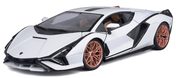 Lamborghini Sian FKP 37 1/18 Modellauto Weiss mit Öffnenden Türen und Steuer