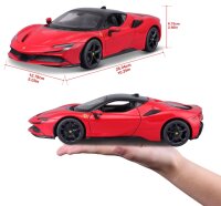 Ferrari R&P SF90 Stradale 1/18 rot detailiertes Modellauto mit beweglichen Teilen