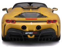 Ferrari R&P SF90 Spider 1/18 Gold Modellauto mit beweglichen Teilen und Federung