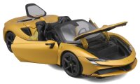 Ferrari R&P SF90 Spider 1/18 Gold Modellauto mit beweglichen Teilen und Federung