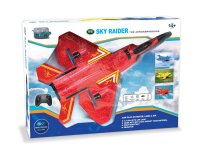 Sky Raider Flugzeug 2.4 GHz rot für Einsteiger mit LED und starkem Akku