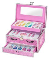 Einhorn Glitzer Schminkbox mit 28 Lidschatten und mehr...