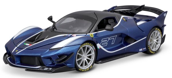 Ferrari FXX-K EVO 1/18 Modellauto blau detailreich mit beweglichen Teilen