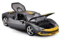 Ferrari R&P 296 GTB Assetto Fiorano 1/18 Modellauto silber, detailreich und hochwertig