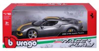 Ferrari R&P 296 GTB Assetto Fiorano 1/18 Modellauto silber, detailreich und hochwertig