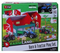 Bburago Coole Scheune mit Traktor und Zubehör aus Zinkguss für Kinder