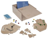 Hochwertige Dog Holzbox für 3 bis 6 Spieler mit magnetischem Schiebedeckel