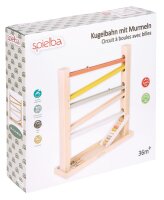 Classic Marble Run made of FSC Wood with 6 Colorful Marbles for Kids