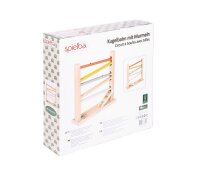 Classic Marble Run made of FSC Wood with 6 Colorful Marbles for Kids