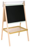 FSC-zertifizierte Standtafel mit Papierrolle und Kreide...