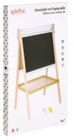 FSC-zertifizierte Standtafel mit Papierrolle und Kreide für kreative Ideen