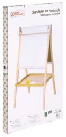 FSC-zertifizierte Standtafel mit Papierrolle und Kreide für kreative Ideen