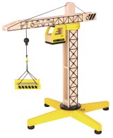 Baukran mit Figur aus 100% FSC-zertifiziertem Holz...