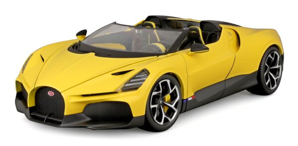 Bugatti Mistral 1/18 Gelb Modellauto mit Öffnenden Türen und Steuer