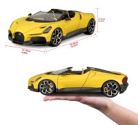 Bugatti Mistral 1/18 Gelb Modellauto mit Öffnenden Türen und Steuer