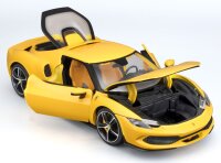Ferrari R&P 296 GTB 1/18 Gelb Detailiertes Modellauto mit Öffnenden Teilen