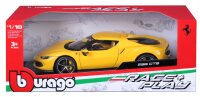 Ferrari R&P 296 GTB 1/18 Gelb Detailiertes Modellauto mit Öffnenden Teilen