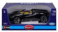 Bugatti Mistral 1/18 schwarz Modellauto mit funktionierendem Steuer und Öffnungsfunktionen