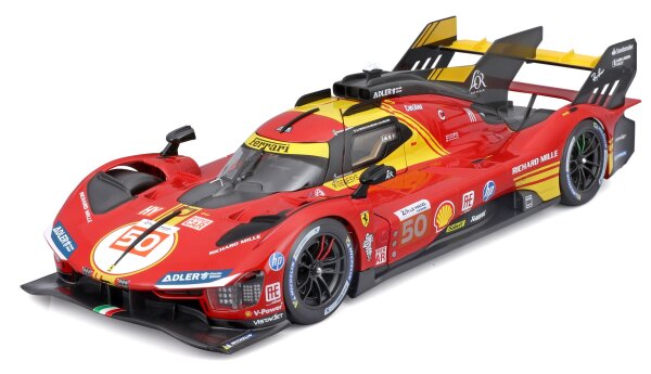 Ferrari 499P 2024 1/18 Rot Modellauto mit Öffnenden Türen und Federung