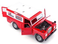 Land Rover Series II 1/24 rot hochwertiges Modellauto mit funktionierendem Steuer
