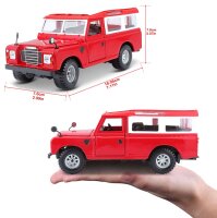 Land Rover Series II 1/24 rot hochwertiges Modellauto mit funktionierendem Steuer
