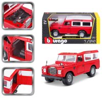 Land Rover Series II 1/24 rot hochwertiges Modellauto mit funktionierendem Steuer