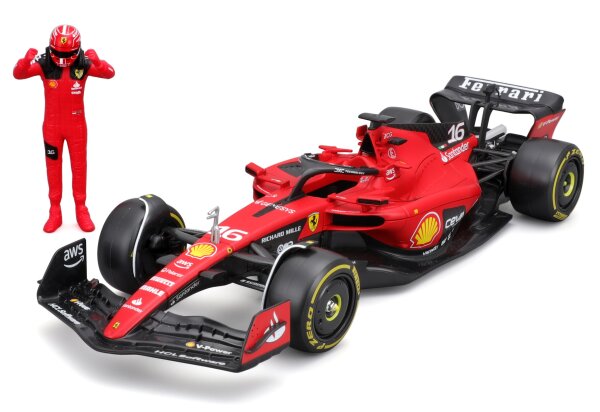Ferrari F1 SF-23 Leclerc 1/24 Metallmodell von Bburago mit Figur