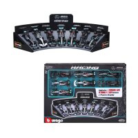 F1 7er-Set Displaykurve Mercedes AMG Petronas 1/43 für Sammler