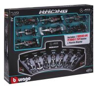 F1 7er-Set Displaykurve Mercedes AMG Petronas 1/43 für Sammler