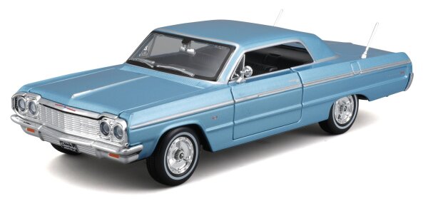 Chevrolet Impala 1964 1/24 Modellauto blau von Maisto lizenziert und detailgetreu