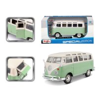 Volkswagen Bulli T1 Samba Van Green 1/24 Model Car by Maisto