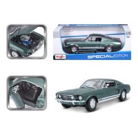 Ford Mustang 1967 1/18 Modellauto dunkelgrün von Maisto lizenziert